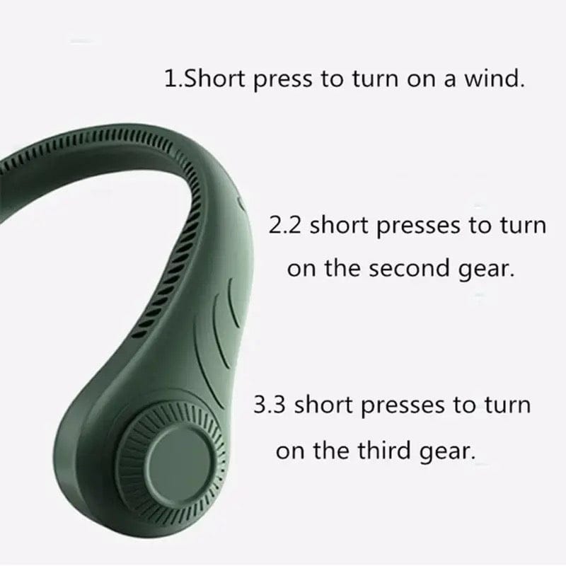 Bladeless Neck Fan | Hands-Free Portable Cooling | 3 Speeds | 6Hr Battery