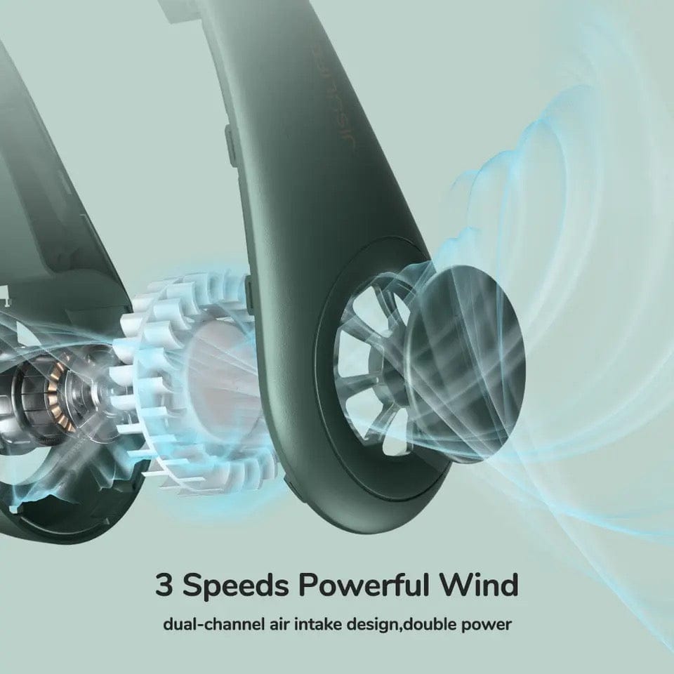 Bladeless Neck Fan | Hands-Free Portable Cooling | 3 Speeds | 6Hr Battery
